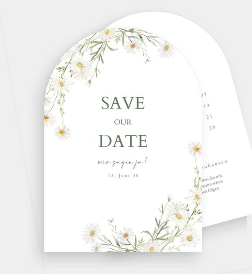 Save-The-Date Karte Hochzeit Daisy Dreams