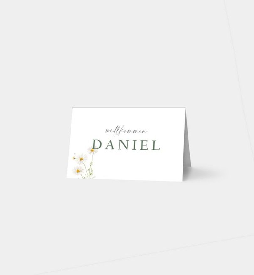 Tischkarte Hochzeit Daisy Dreams