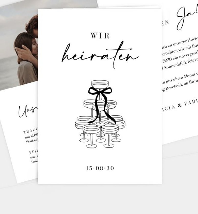 Einladungskarte Hochzeit La Dolce Vita
