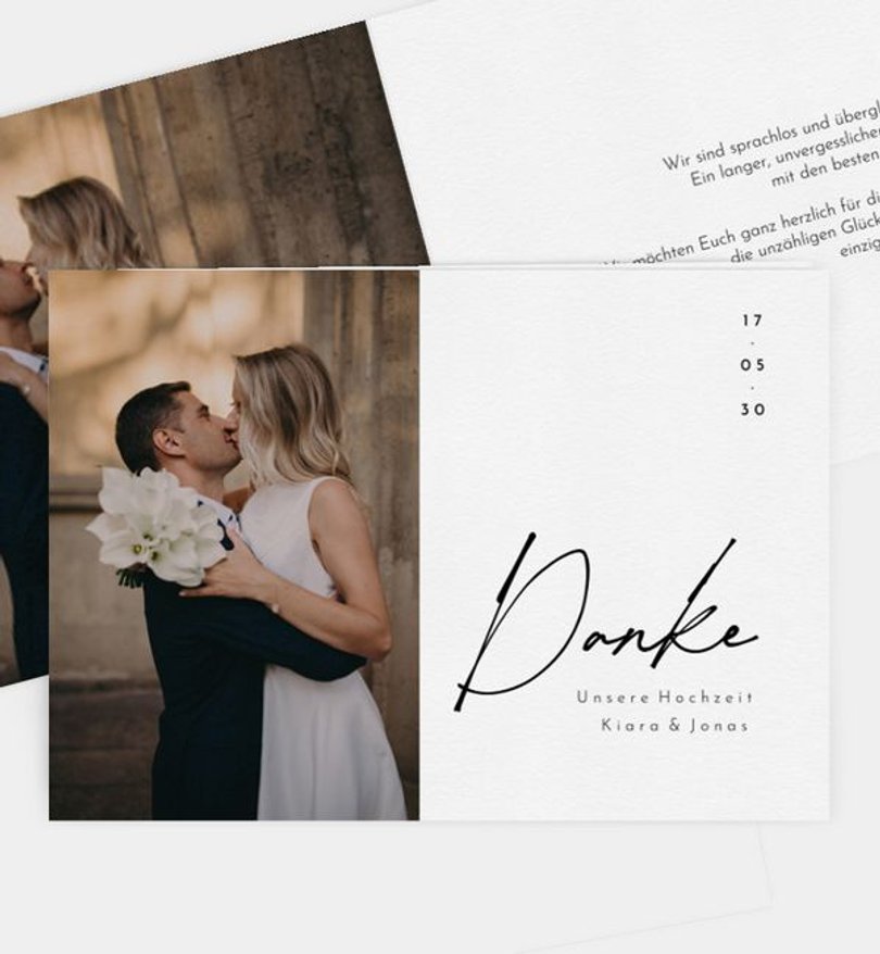 Dankeskarte Hochzeit The Promise