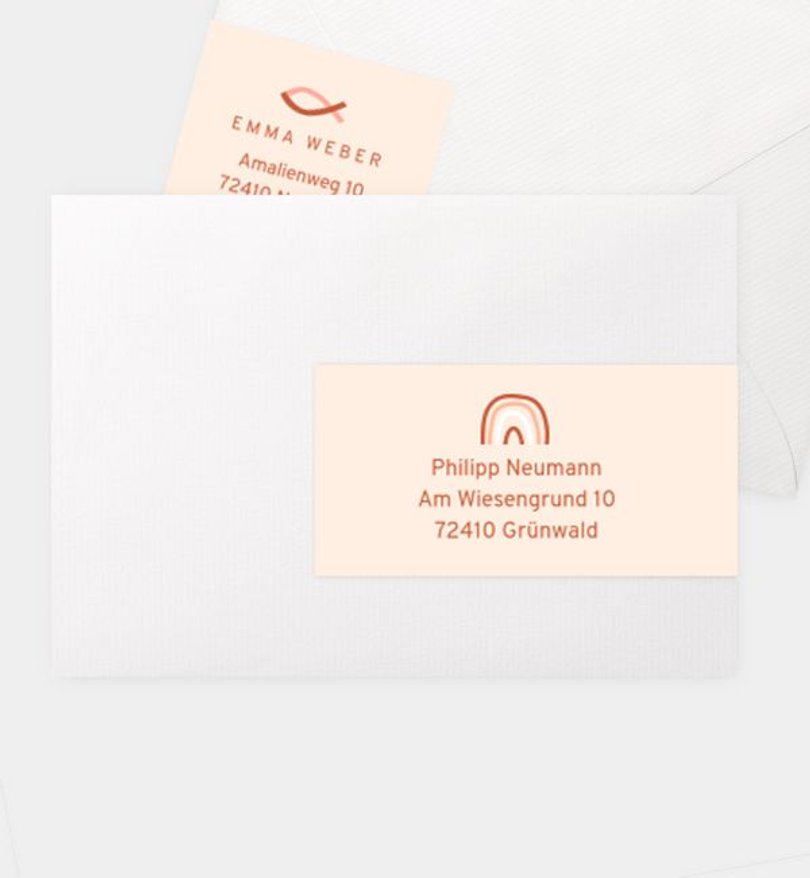 Adressaufkleber Kommunion Fiesta