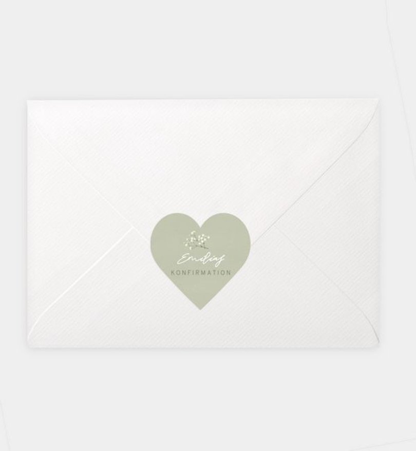 Siegelsticker Konfirmation Schleierkraut