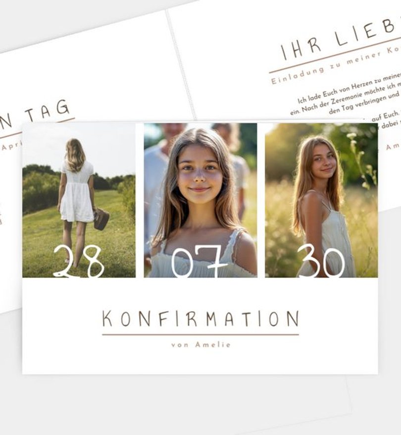 Einladungskarte Konfirmation Semplice