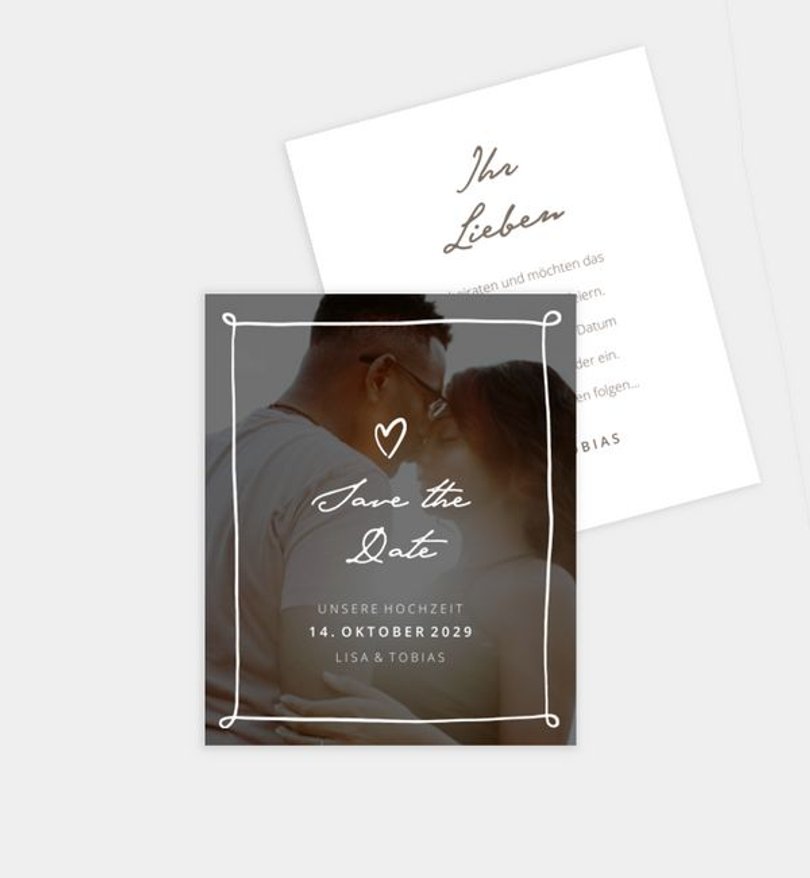 Save-The-Date Karte Hochzeit Our Love