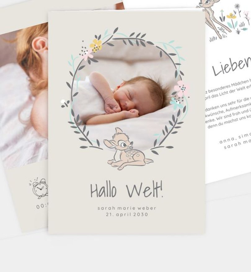 Geburtsanzeige Geburt Bambi · Nature's Beginnings