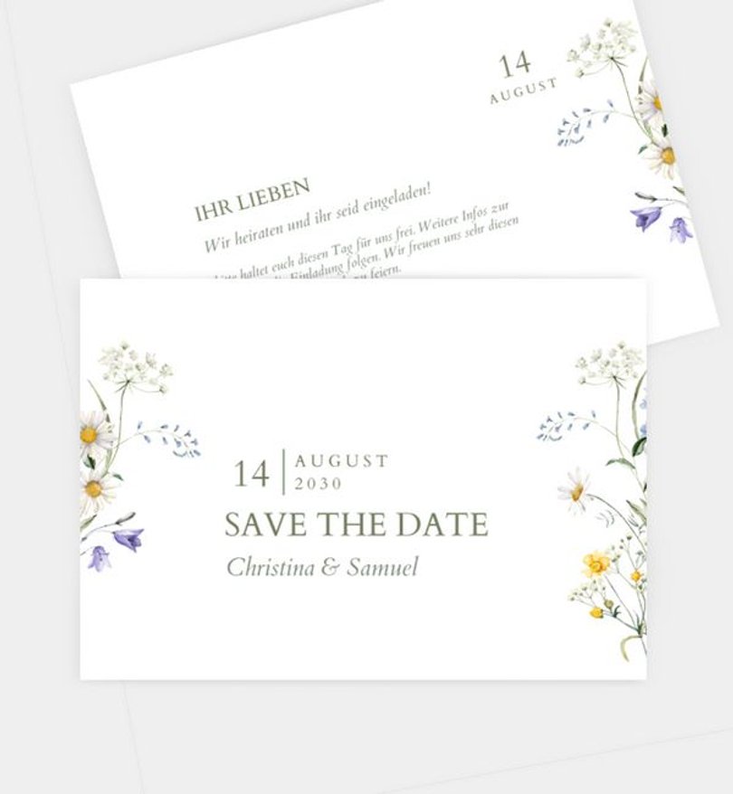 Save-The-Date Karte Hochzeit Jardín