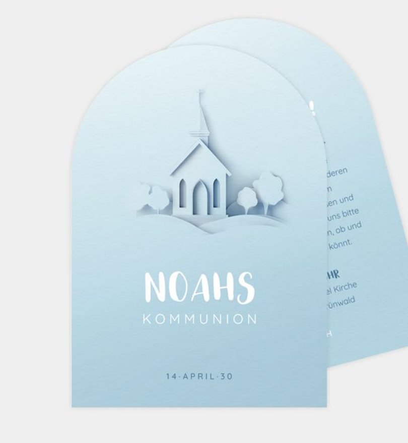 Einladungskarte Kommunion Ubi Caritas