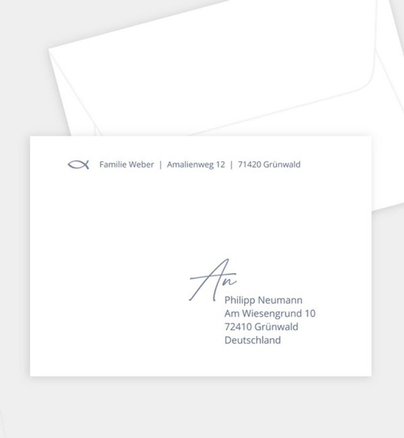 Briefumschlag Kommunion Dark & Foil