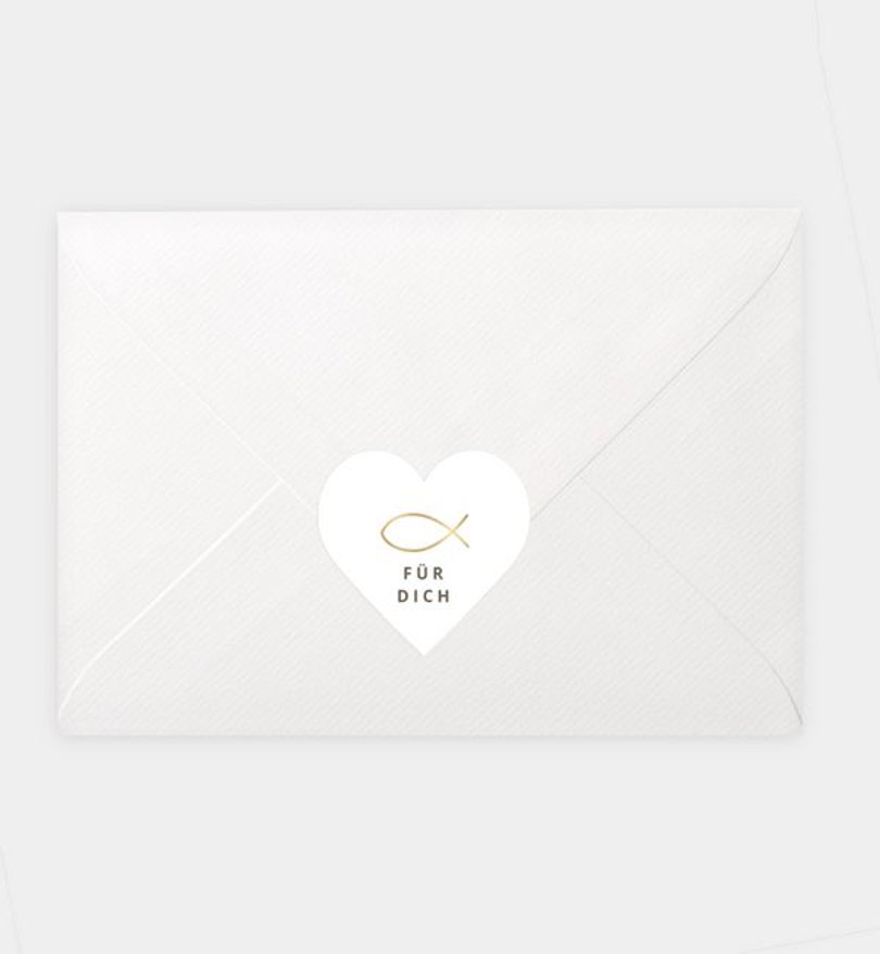 Siegelsticker Firmung Fish Outline