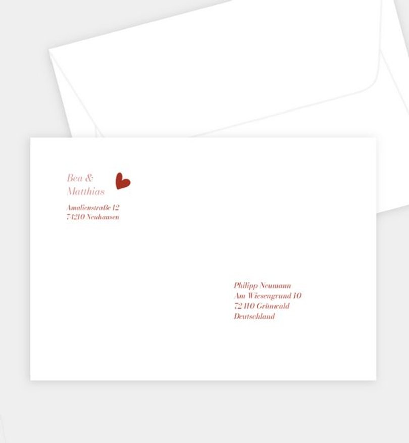 Briefumschlag Hochzeit Amore