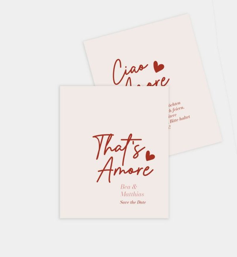 Save-The-Date Karte Hochzeit Amore