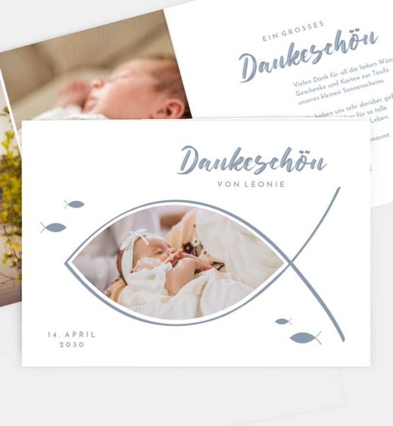 Dankeskarte Taufe Segensfest