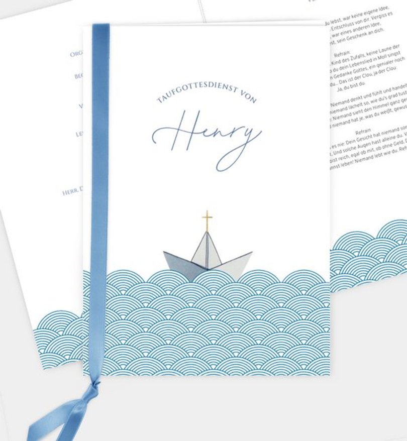 Kirchenheft Taufe Little Boat