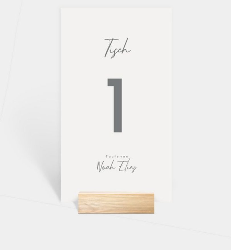 Tischnummer Taufe Crafty Icons