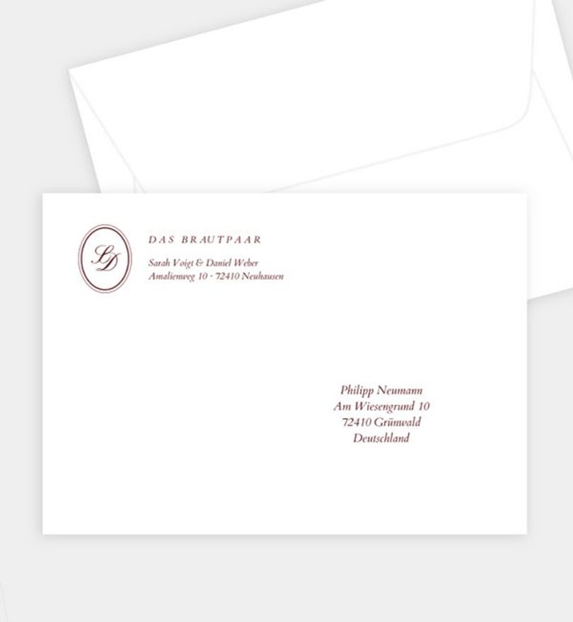 Briefumschlag Hochzeit Elegant Love