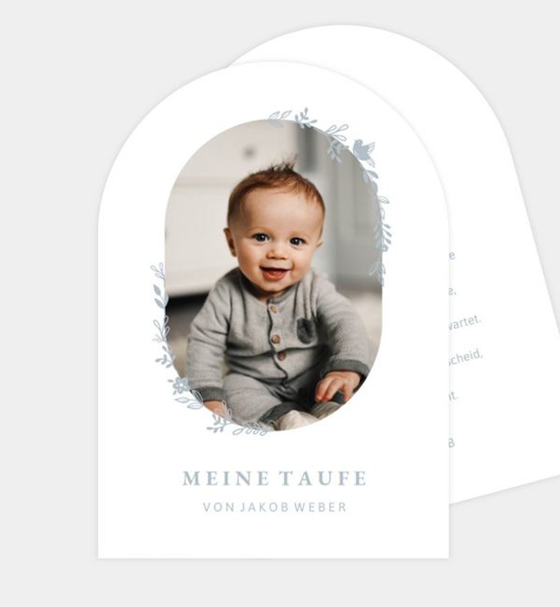 Einladungskarte Taufe Blumenkind