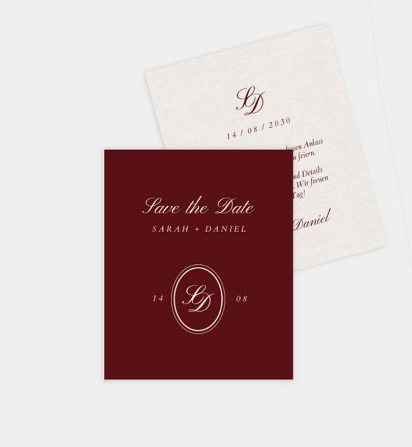 Save-The-Date Karte Hochzeit Elegant Love