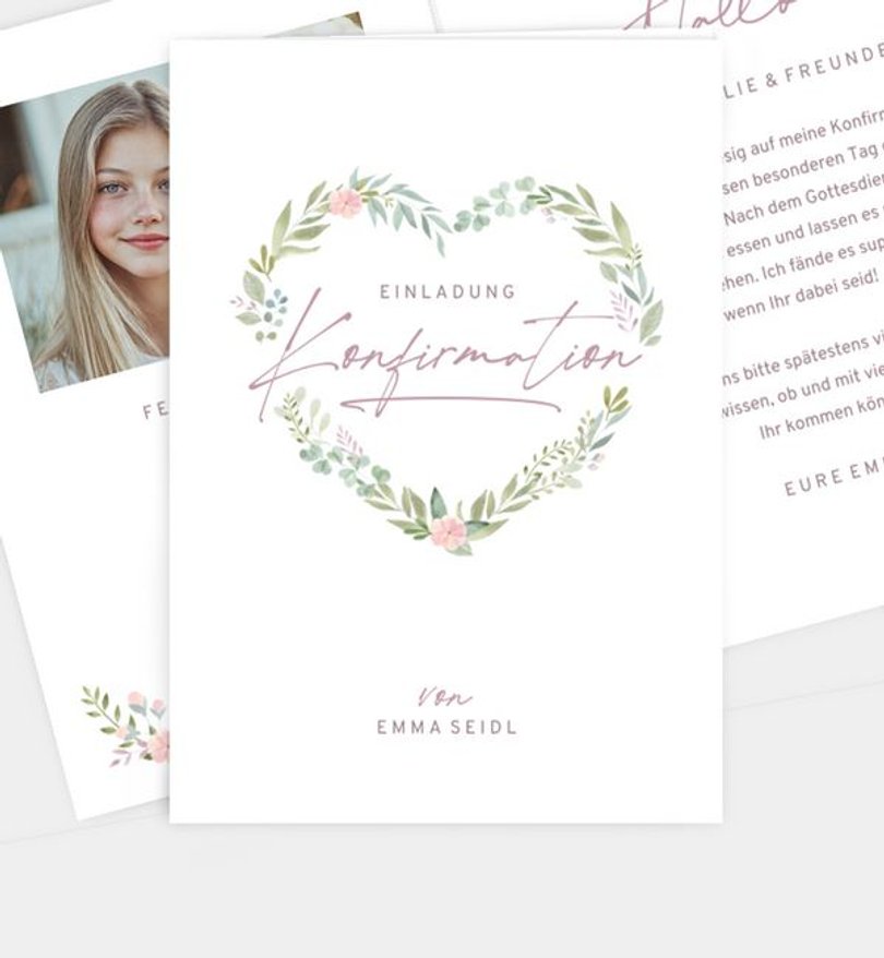 Einladungskarte Konfirmation Naturliebe