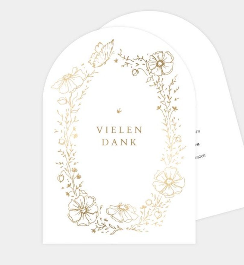 Dankeskarte Taufe Goldener Tag