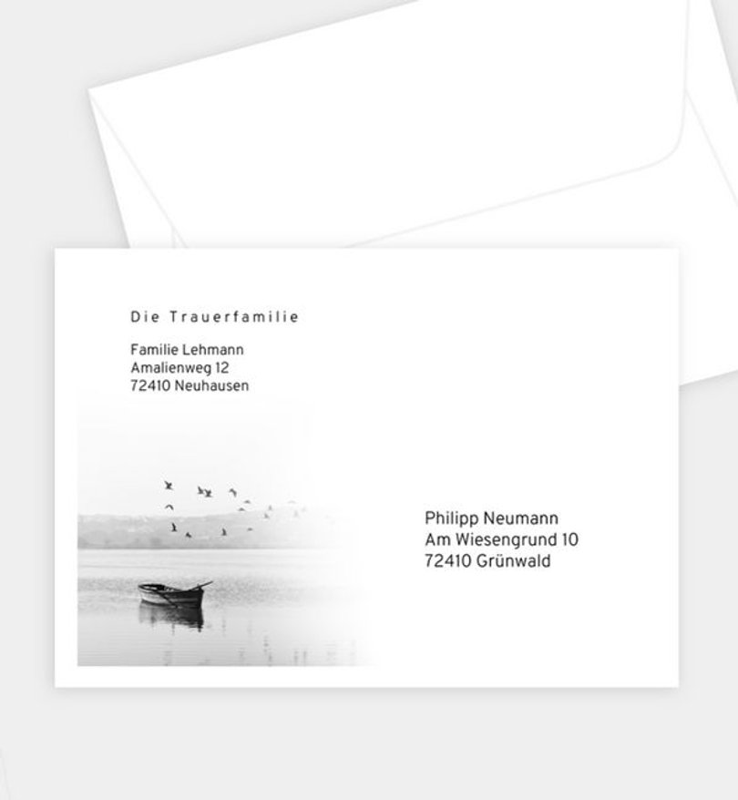 Briefumschlag Trauer Monochrome Ruhe
