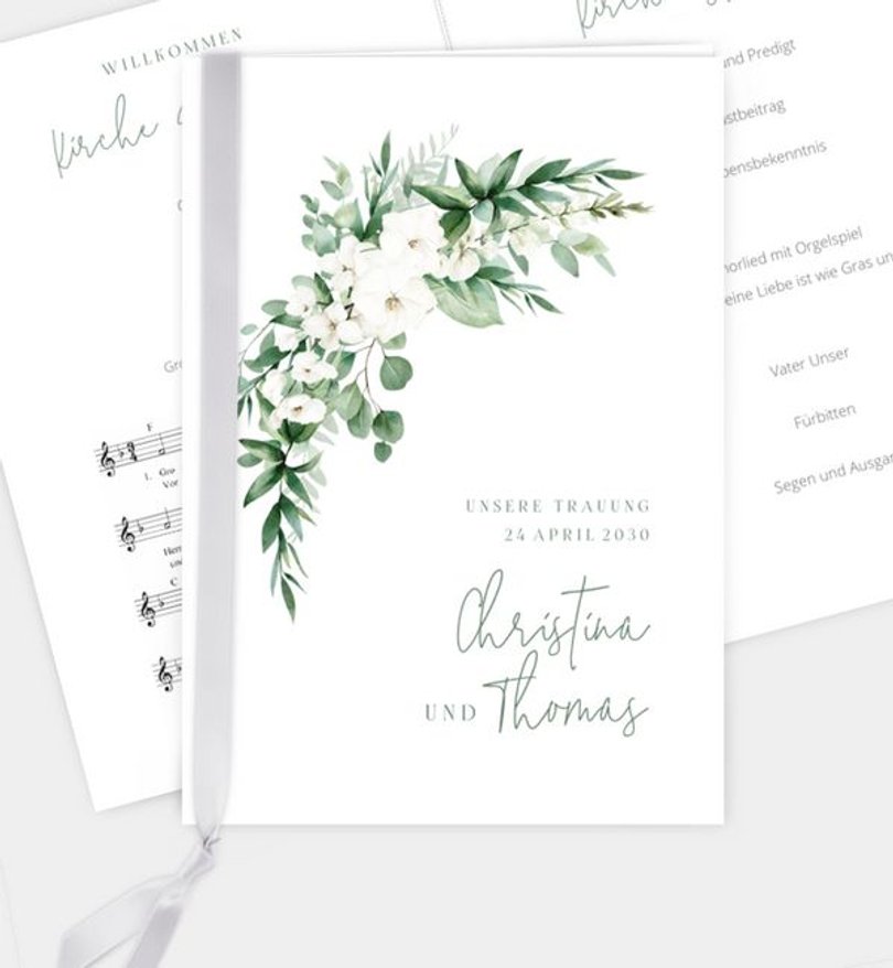 Kirchenheft Hochzeit Lovely Green