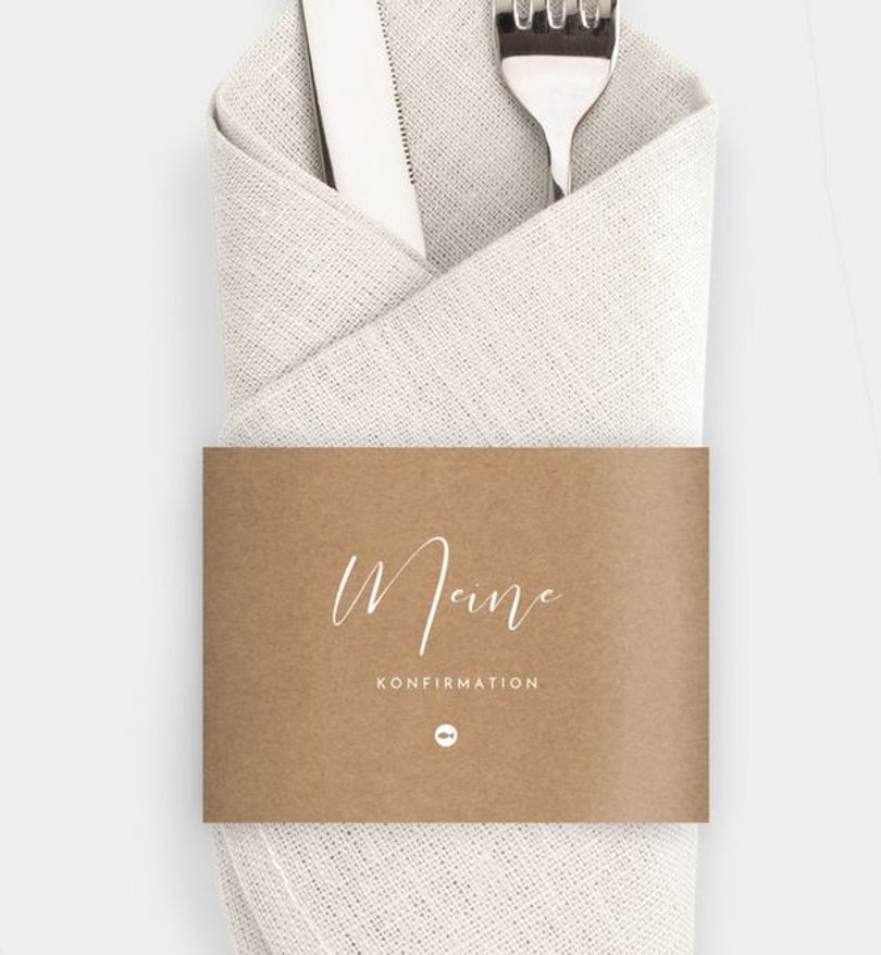Besteck Servietten-Zubehör Konfirmation Crafty & easy