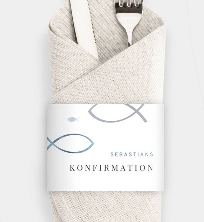Besteck Servietten-Zubehör Konfirmation Meereswelten