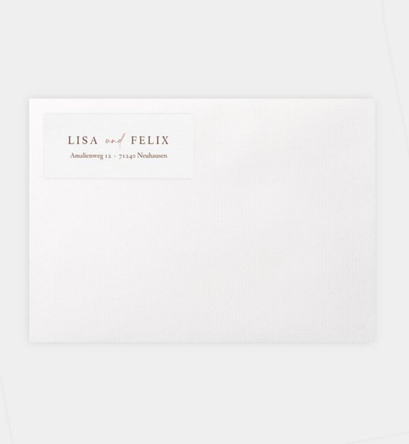 Absenderaufkleber Hochzeit Our Romance