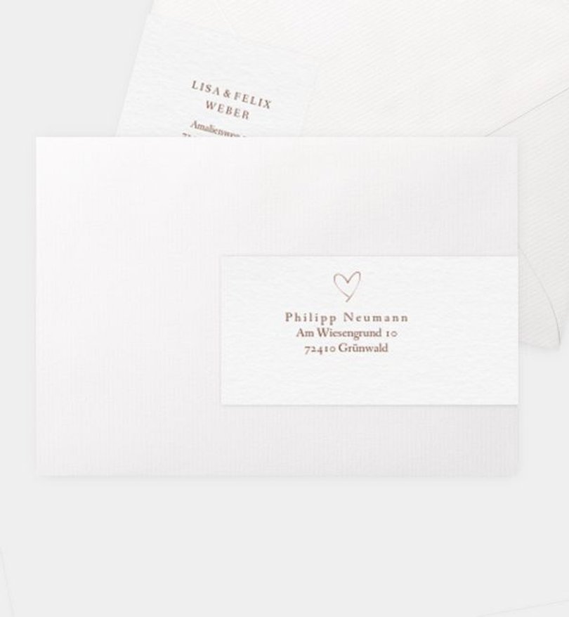 Adressaufkleber Hochzeit Our Romance