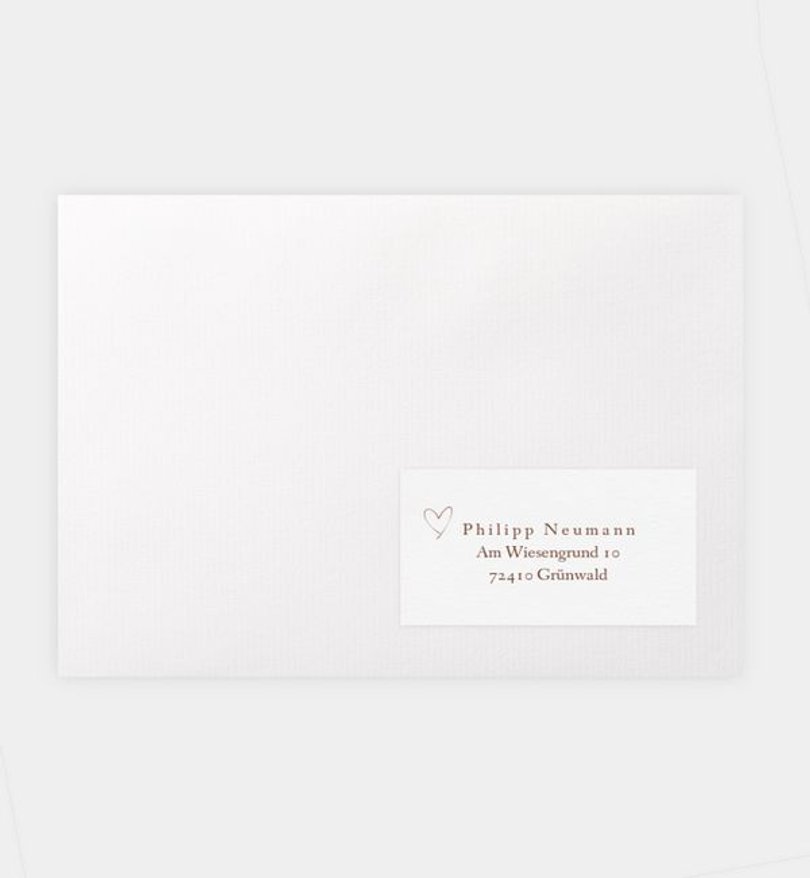 Empfängeraufkleber Hochzeit Our Romance