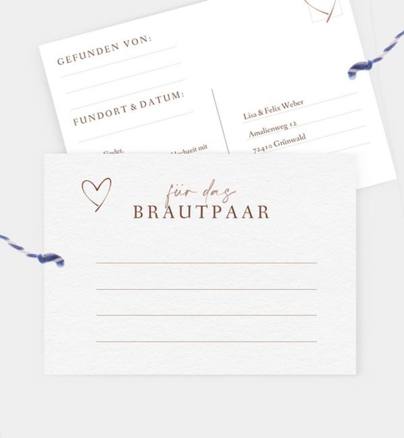 Ballonkarte Hochzeit Our Romance