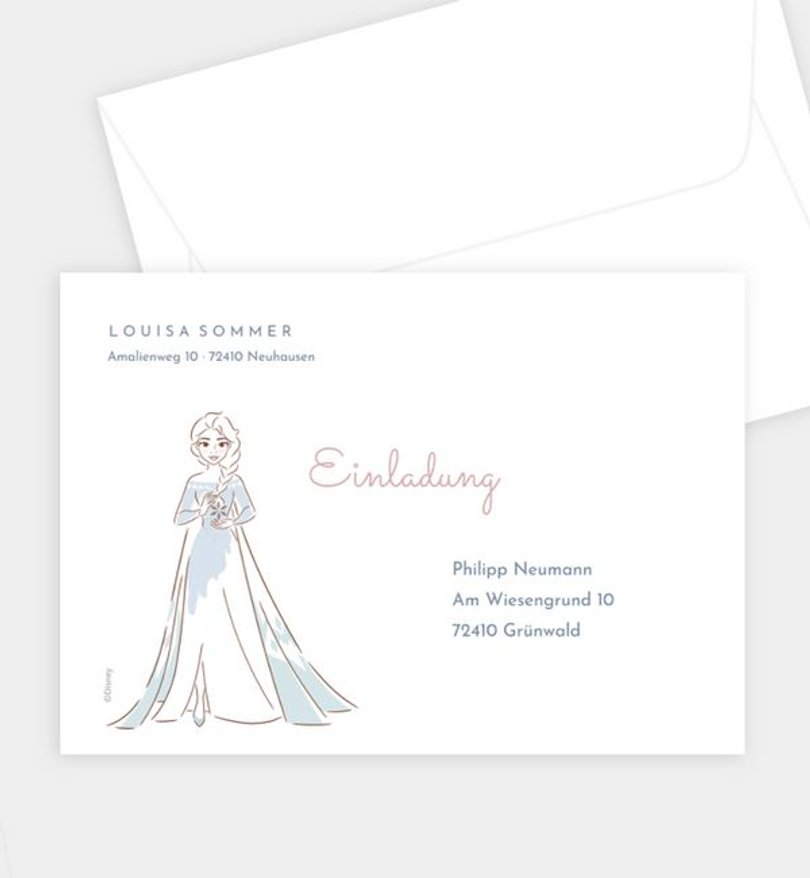 Briefumschlag Einschulung Frozen · Believe In The Journey