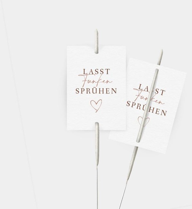 Wunderkerzenetikett Hochzeit Our Romance