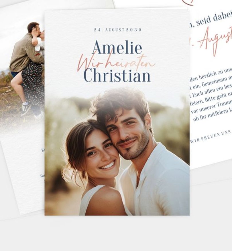 Einladungskarte Hochzeit Weicher Übergang