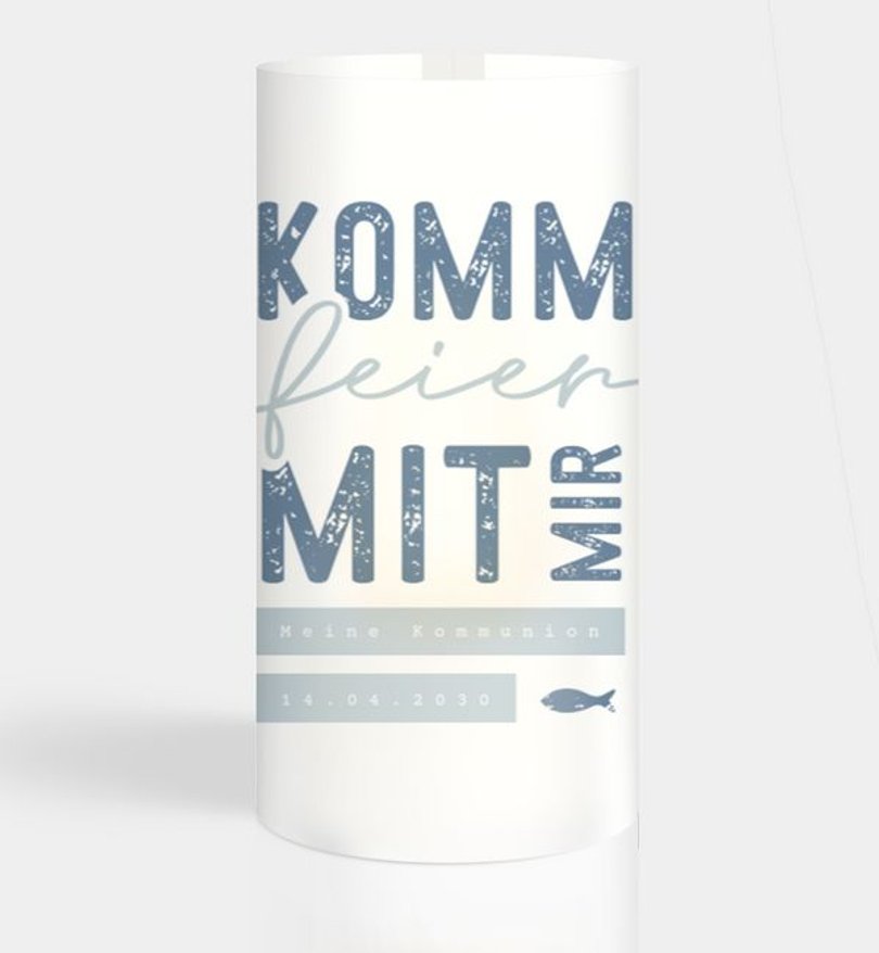 Windlichtkarte Kommunion My Day