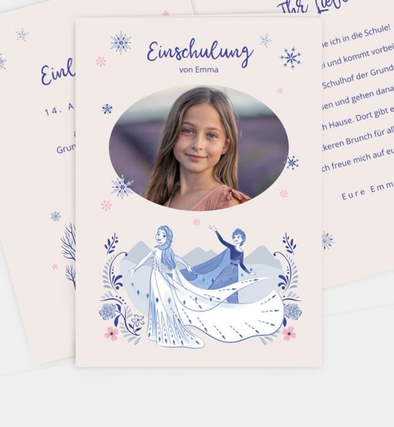 Einladungskarte Einschulung Frozen · Icy Delight