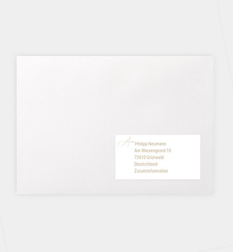 Empfängeraufkleber Hochzeit Hola