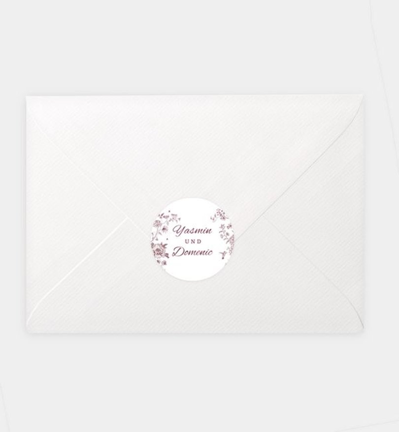 Siegelsticker Hochzeit Classic Blue