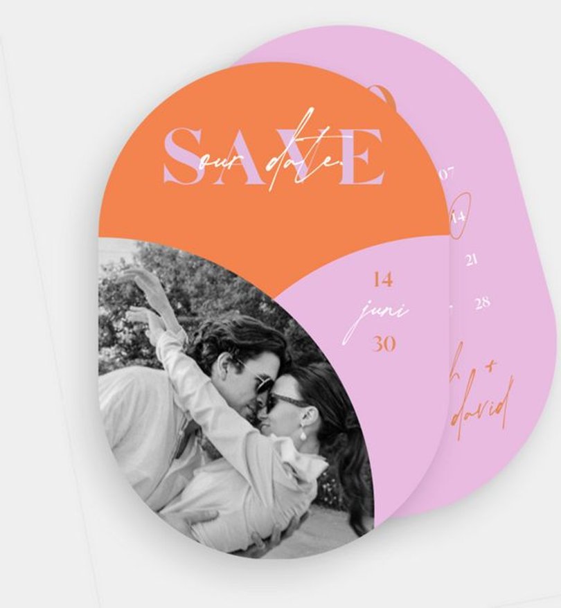 Save-The-Date Karte Hochzeit Color Pop