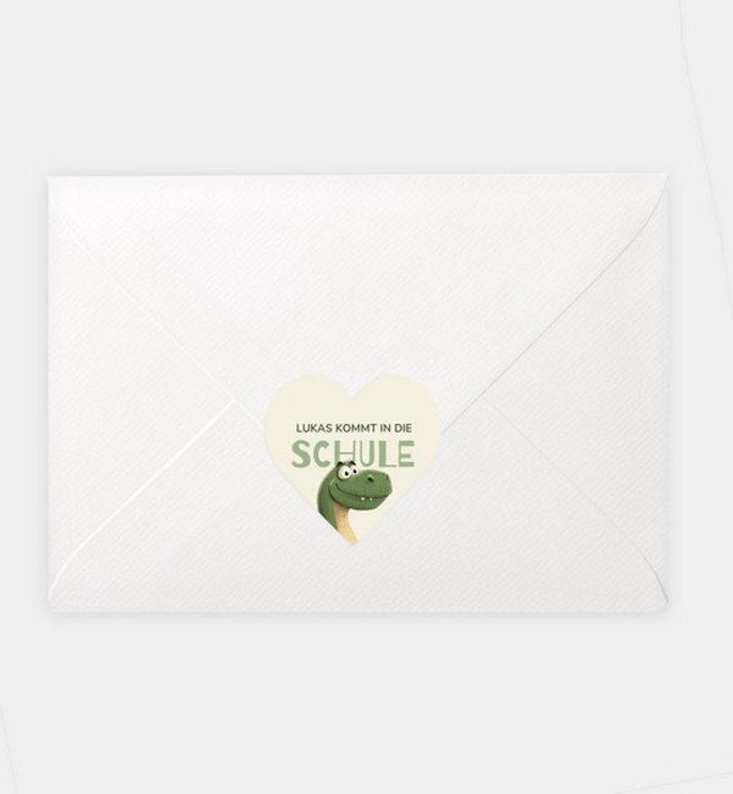 Siegelsticker Einschulung Schuldino