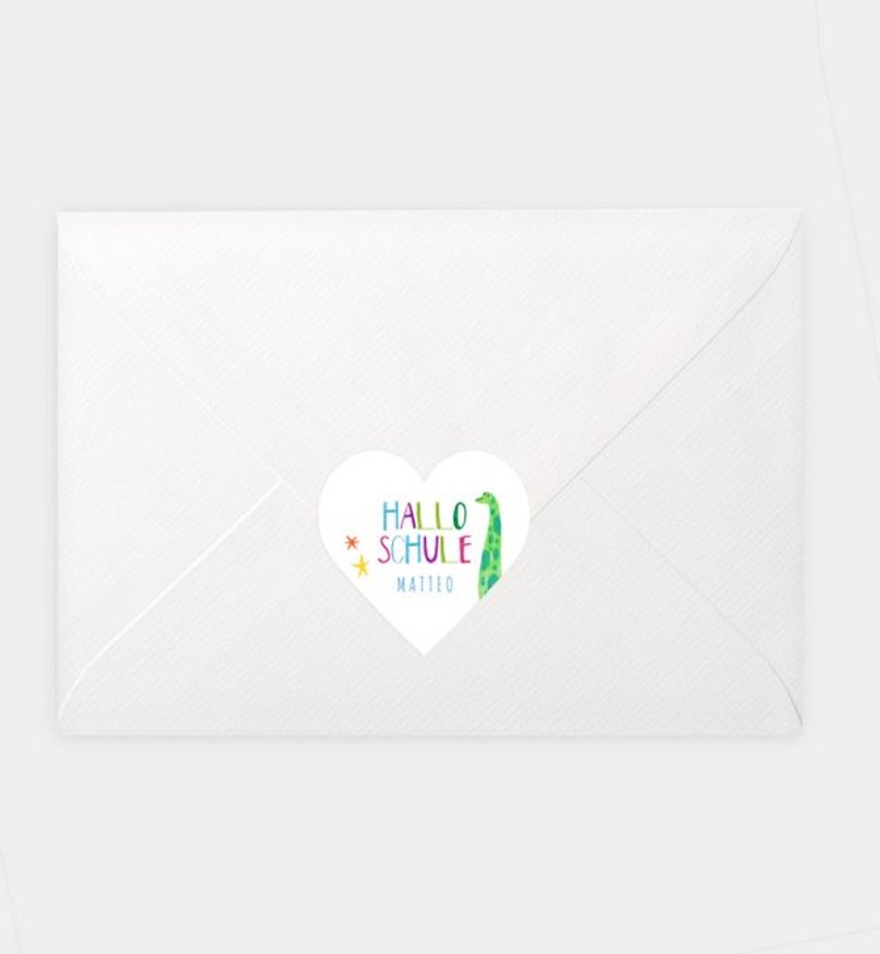 Siegelsticker Einschulung Dinos Schule