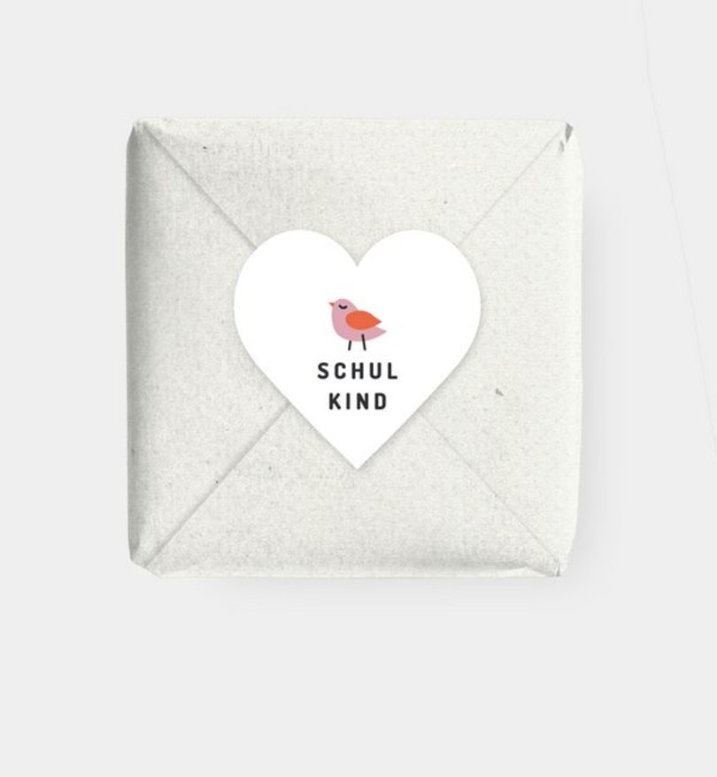 Geschenkaufkleber Einschulung ABC Girlande