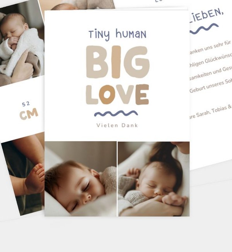 Dankeskarte Geburt Tiny Love