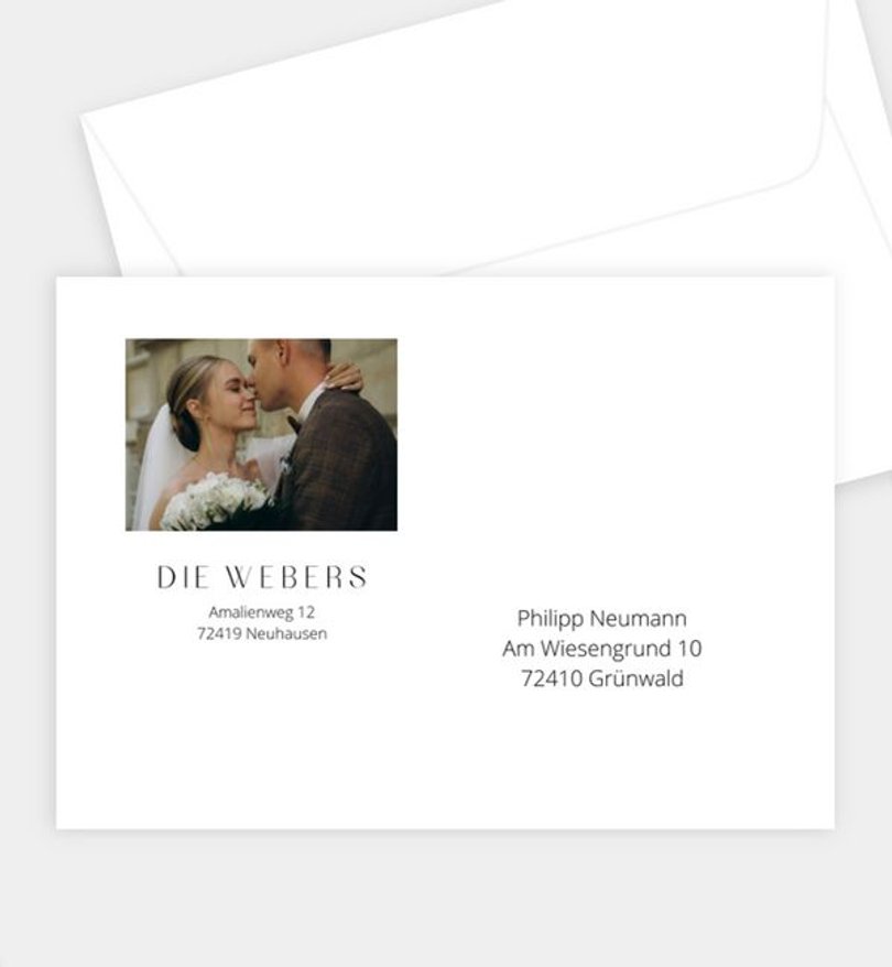Briefumschlag Hochzeit Simple Love