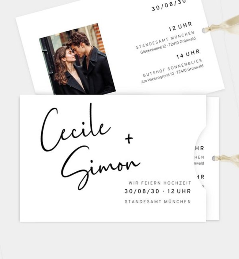 Einladung Standesamt Hochzeit Only Us