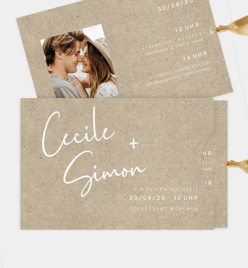 Einladung Standesamt Hochzeit Only Us