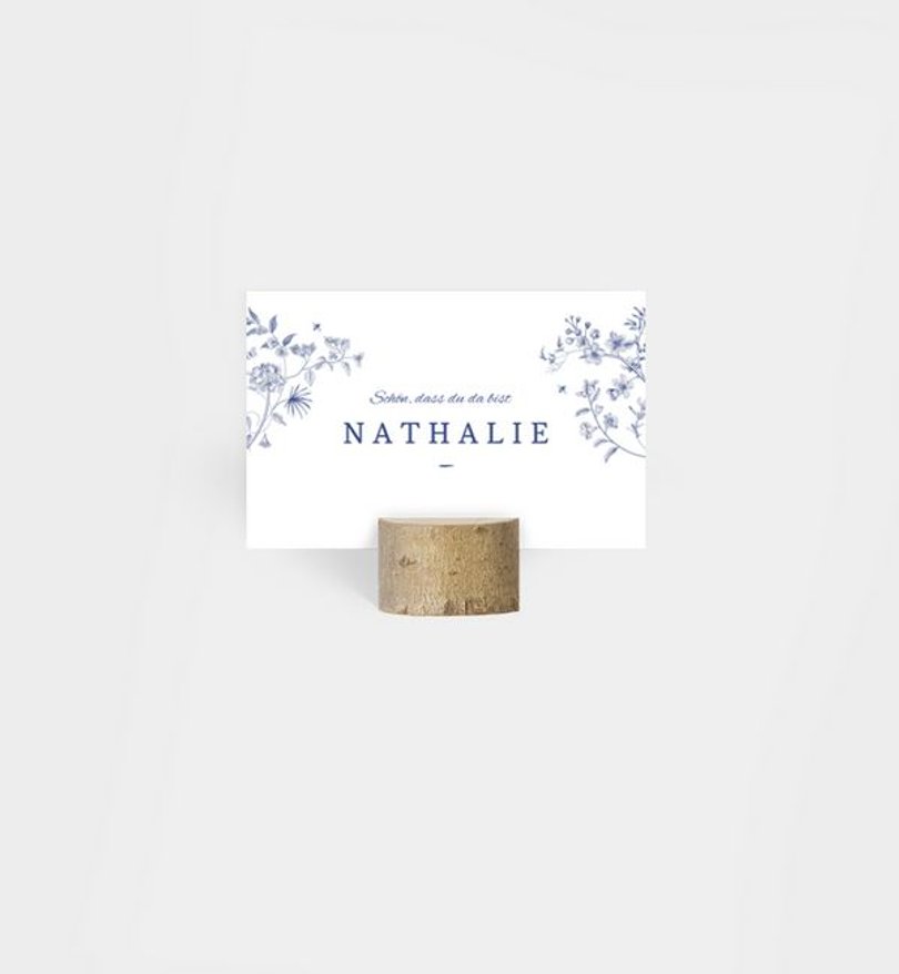 Tischkarte Goldene Hochzeit Classic Blue