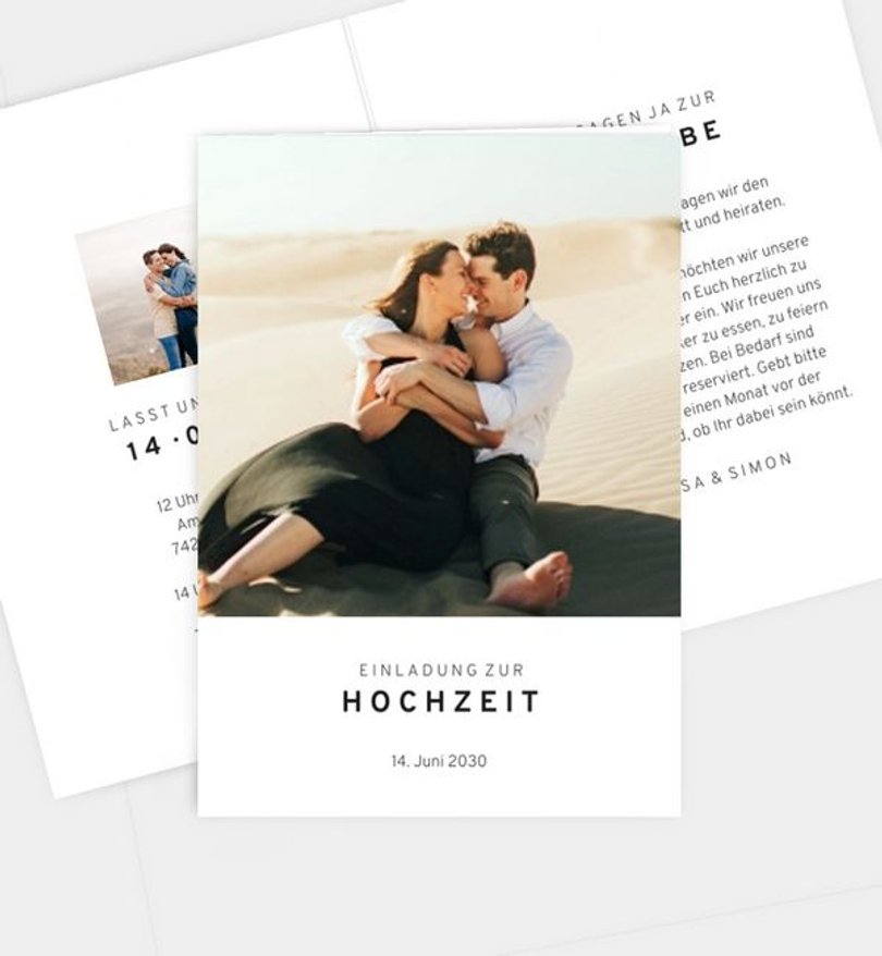 Einladung Standesamt Hochzeit Amour
