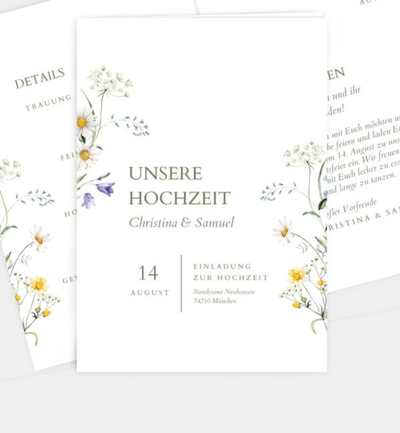 Einladung Standesamt Hochzeit Jardín