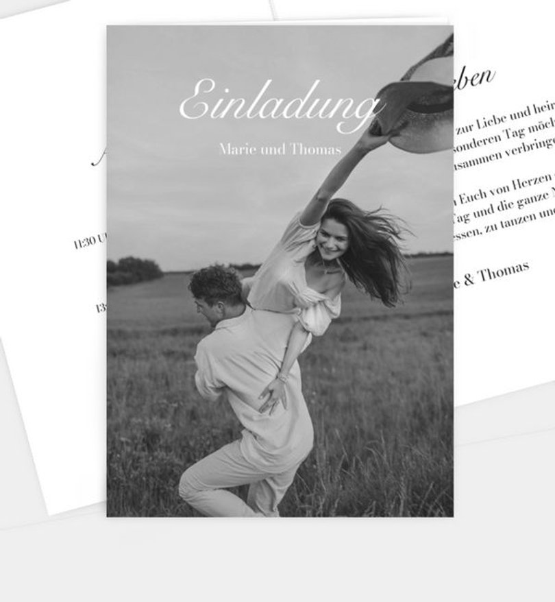 Einladung Standesamt Hochzeit Classic Elegance